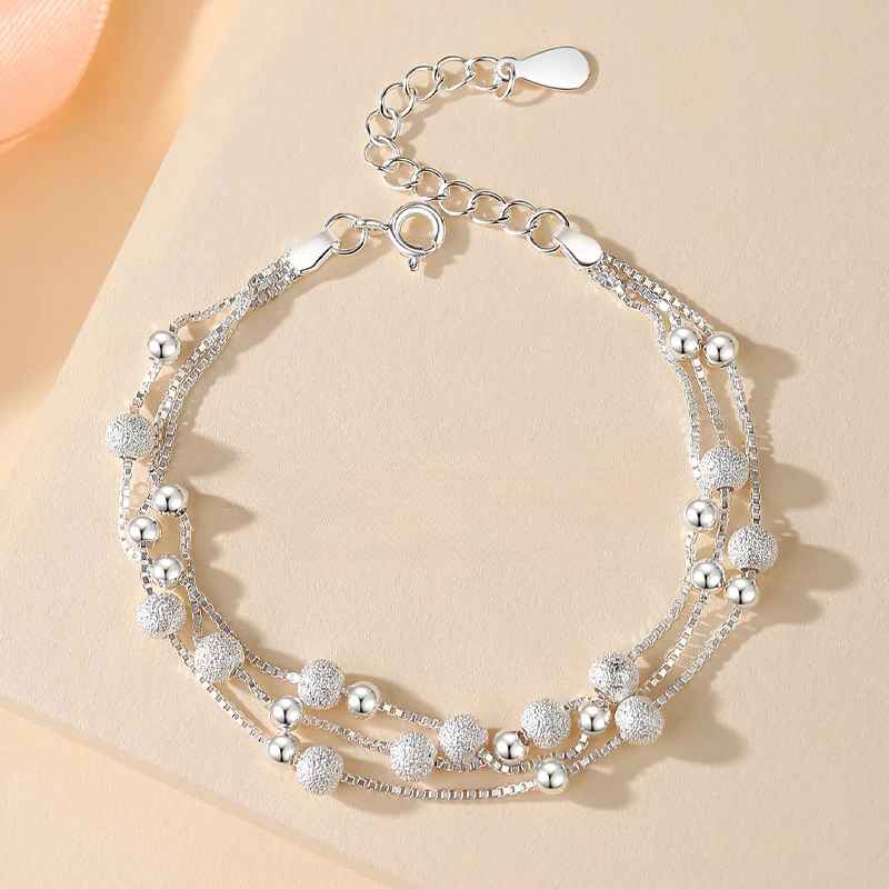 Luxury 925 Sterling Silver Bracelets Lucky Bead Bracelets Woman Original Multi-layer Charm Bracelet Elegant Party Jewelry Gifts